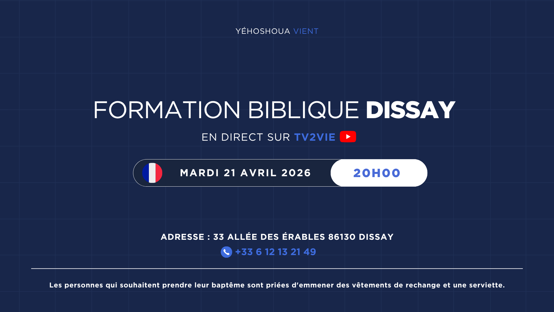 Imagen para evento: FORMATION BIBLIQUE - DISSAY