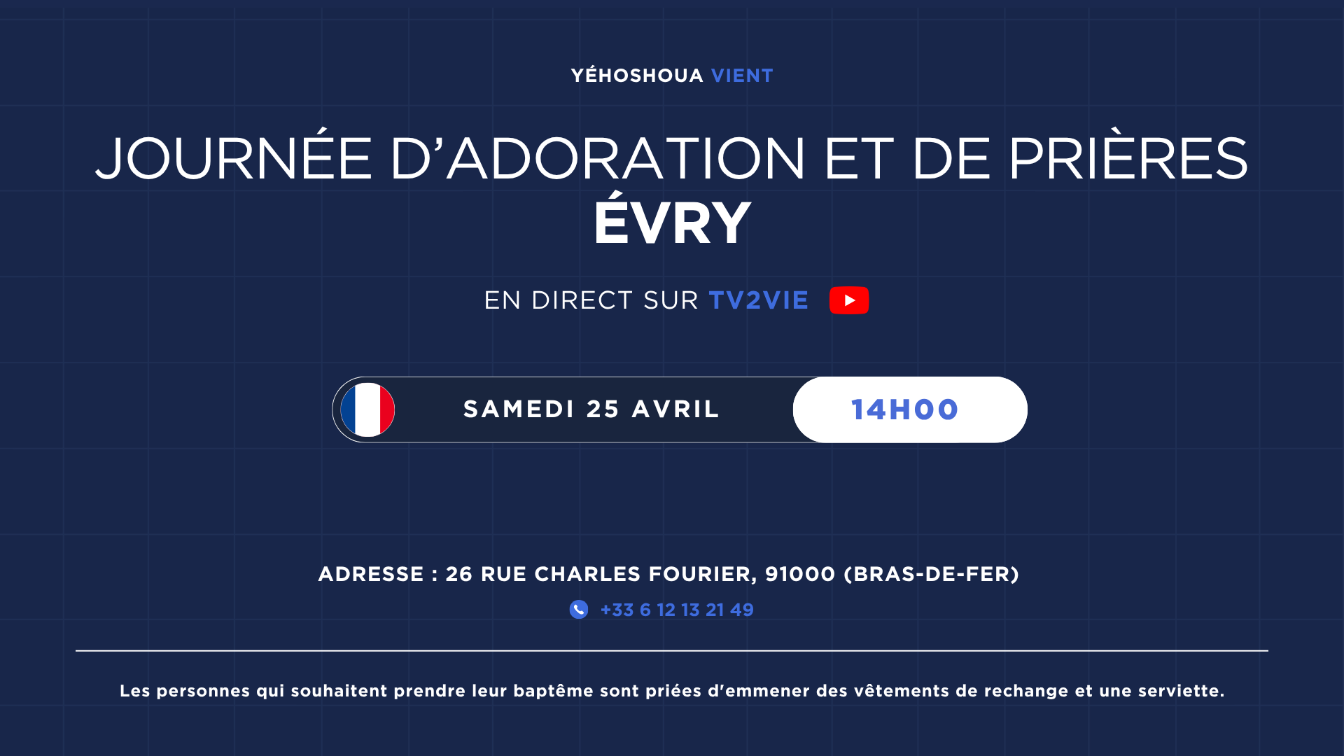 JOURNÉE D'ADORATION ET PRIÈRES - ÉVRY