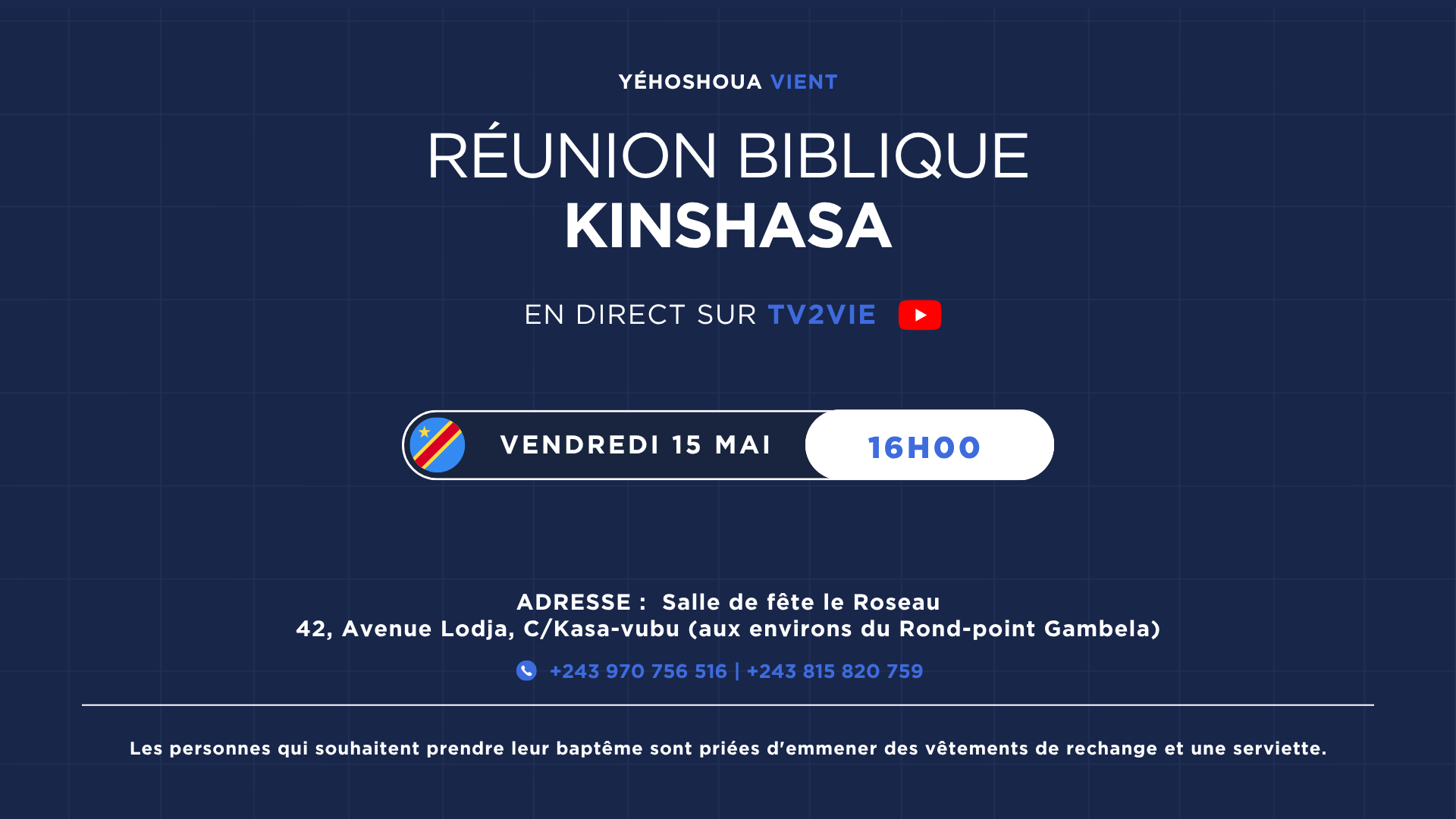 RÉUNION DE RÉVEIL - CONGO KINSHASA