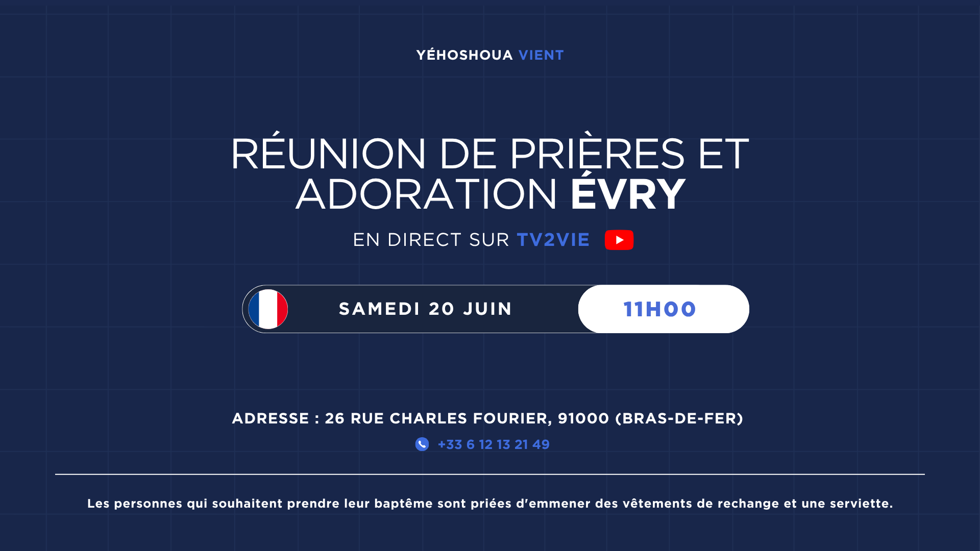 RÉUNION DE PRIÈRES ET D'ADORATION - ÉVRY